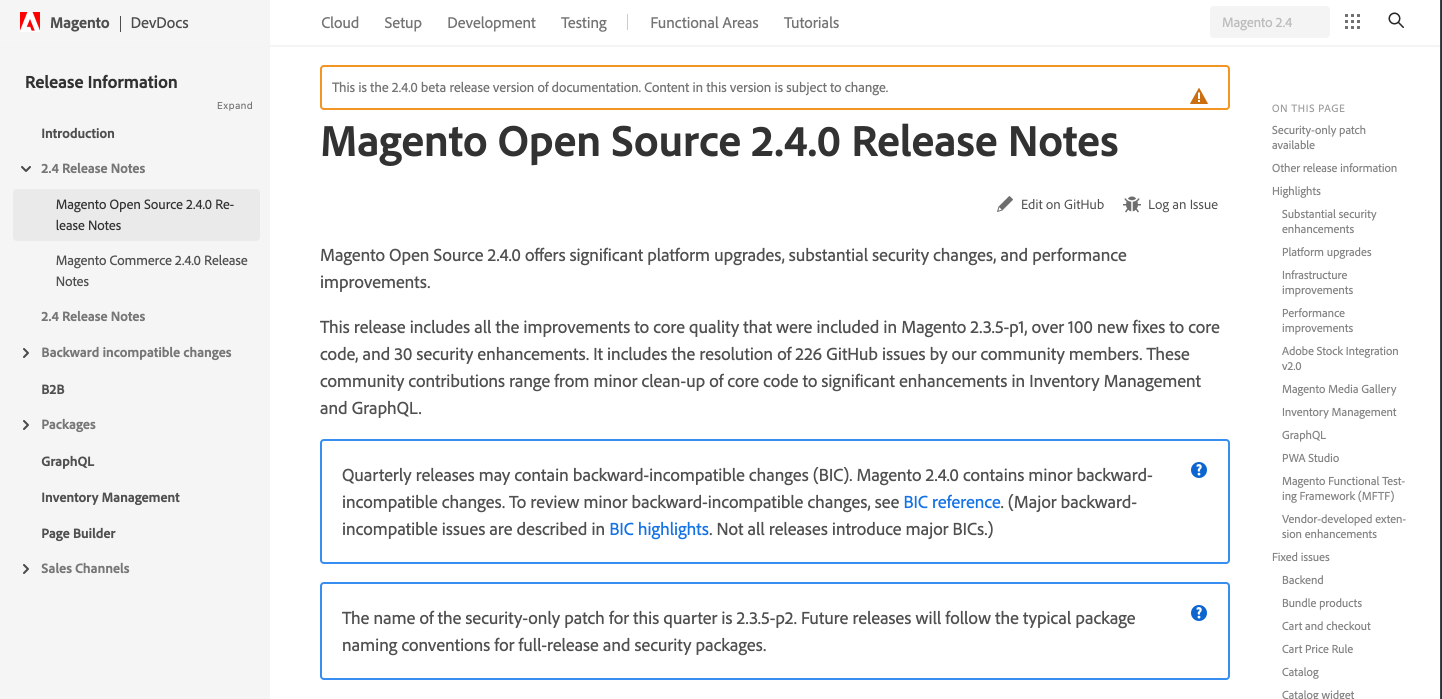 Magento 2.4 Beta